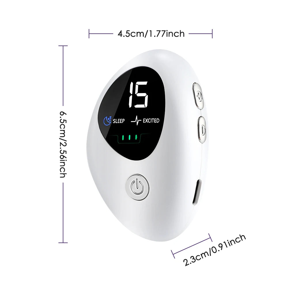 Handheld Sleep Device Mini Portable Sleep Aid Artifact Hypnosis Machine Help Sleep Smart EMS Pulse Stimulation USB Charging