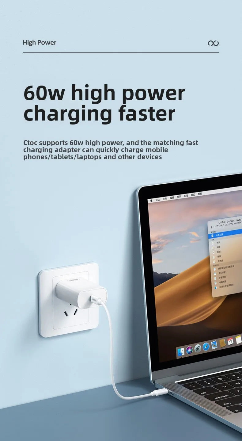 مجموعة كابلات محول شحن متعددة USB من النوع C إلى النوع C بقدرة 60 واط، صندوق محول USB C إلى Lightning، مجموعة تحويل USB و Type C إلى Micro/Type C/Lightning