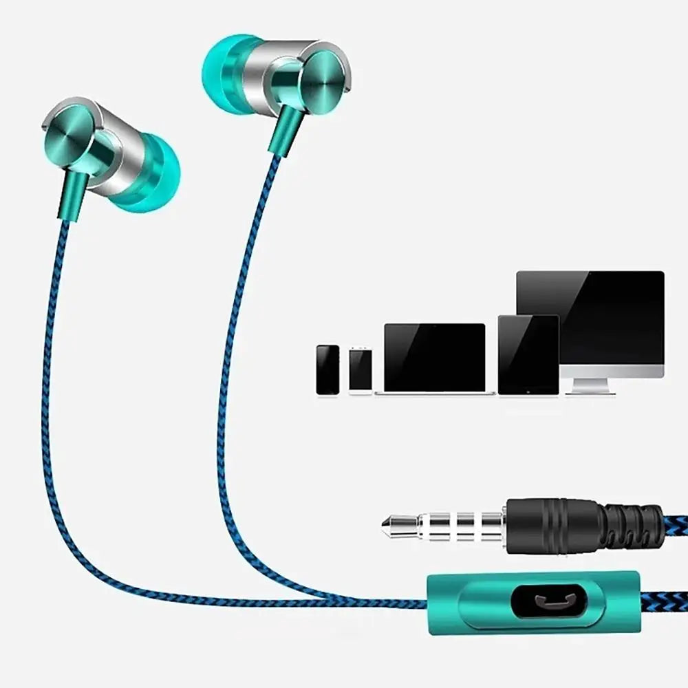 3.5mm Wired Headset Noise Canceling In-ear Earphone In Ear Noise Cancellation Ergonomic Design HIFI Stereo Sport Music Headphone