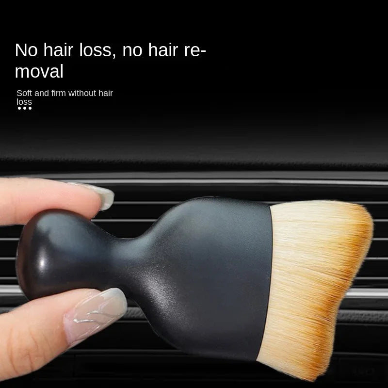 Car Interior Cleaning Brush Air Conditioning Outlet Soft Bristle Shelled Cleaning Brush Gaps Dust Removal Body Beauty Brush Tool
