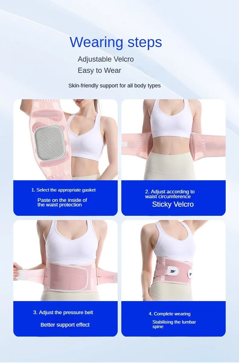 Adjustable Back Support Belt  Lumbar Support Breathable Lower Back Brace for Sciatica Scoliosis Herniated Disc Sciatica