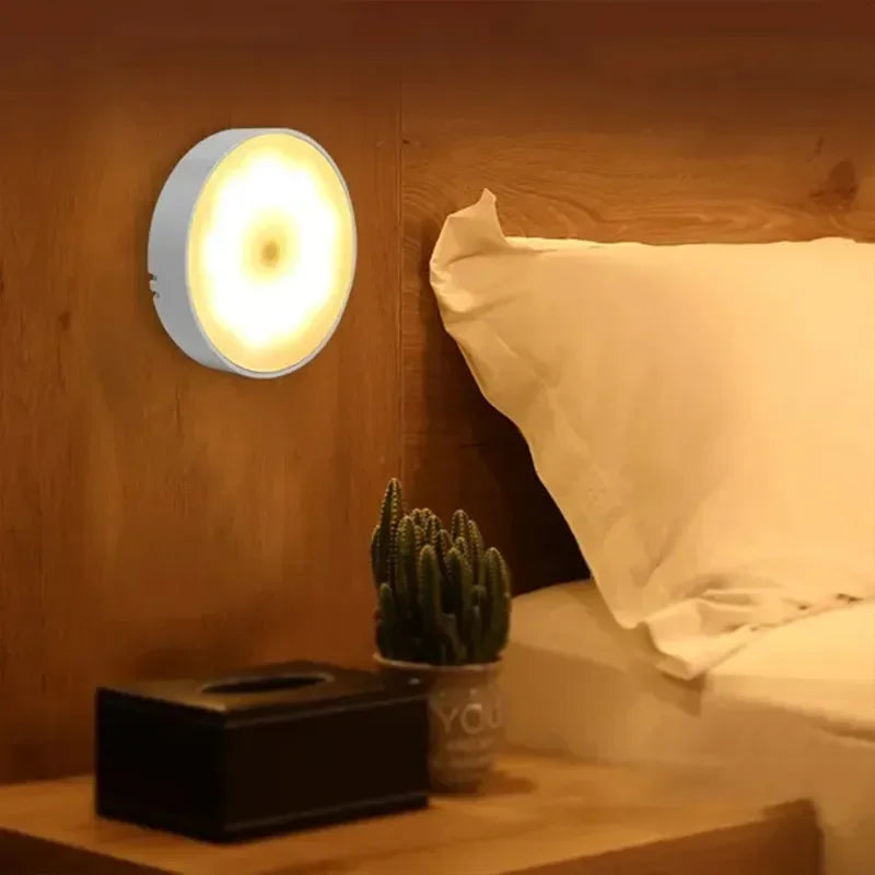 LED Motion Sensor Night Light USB Rechargeable Night Lamp For Kitchen Cabinet Wardrobe Lamp Staircase Wireless LED Closet Light
