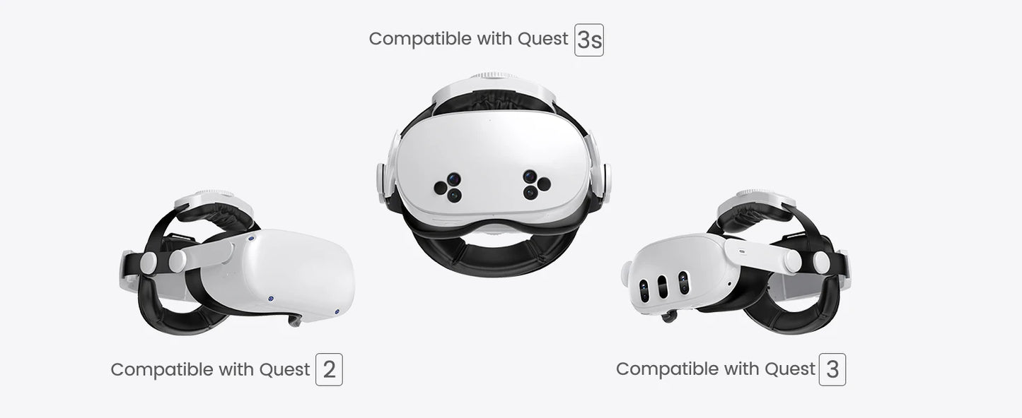 BEBONCOOL Adjustable Head Strap for Meta Quest 3S/Quest 3/Quest 2 Headstrap for VR Headset Accessories Enhanced Support