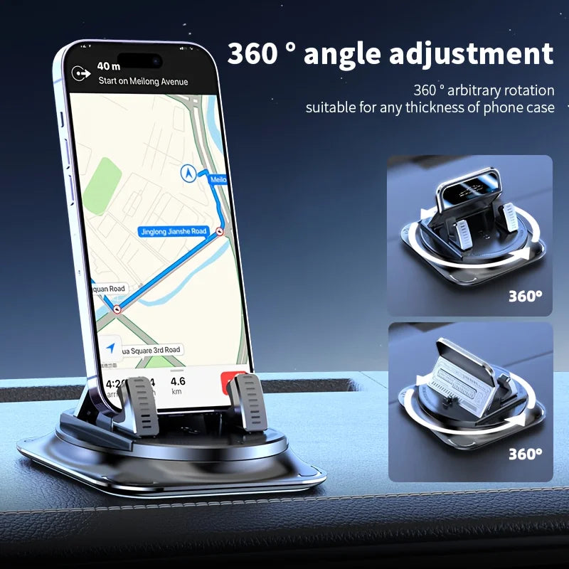 Phone Car Mount，Car Dashboard Phone Holder，360Degree Rotation，Stable and non-slip，ApplicableiPhoneSamsung Xiaomi Phone Stand