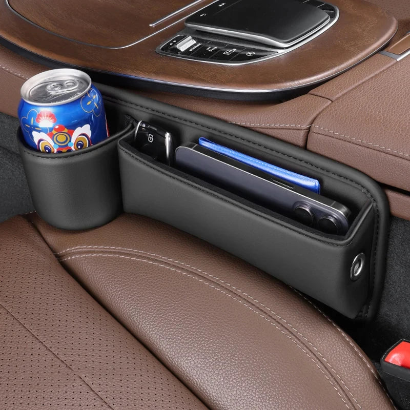 Car Seat Gap Organizer Multifunction Console Crevice Storage Box For Car Seat Gap Filler With Cup Holder Interior Accessories