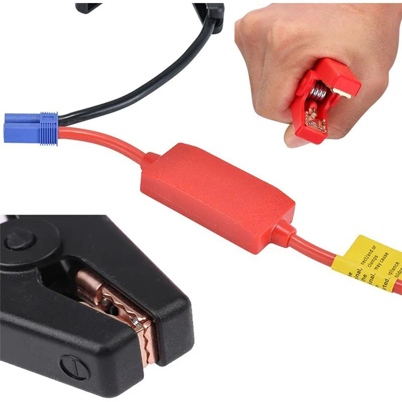 Car Jump Starter Cable with Clamps Booster Cable EC5 Plug Connector Prevent Reverse Charge Module for Auto Battery Jump Start