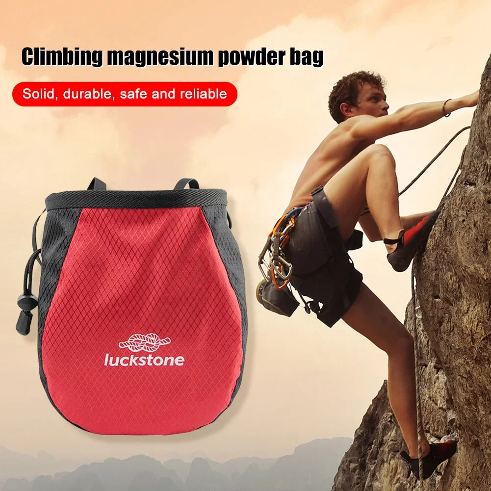 Magnesium Powder Bag Waterproof Polyester Chalk Bag Adjustable Storage Climbing Magnesium Powder Bag for Climbing Weightlifting