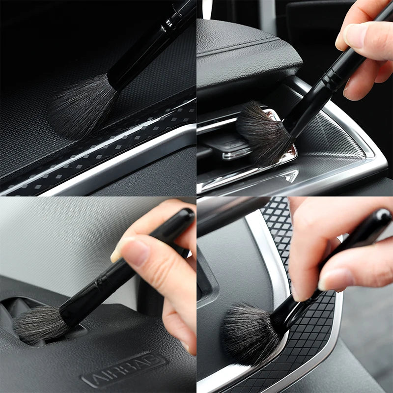 Car Interior Cleaning Brushes Tool Dashboard Air Outlet Duster Bristles Brushes Portable Clean Detailing Brush Auto Accessories