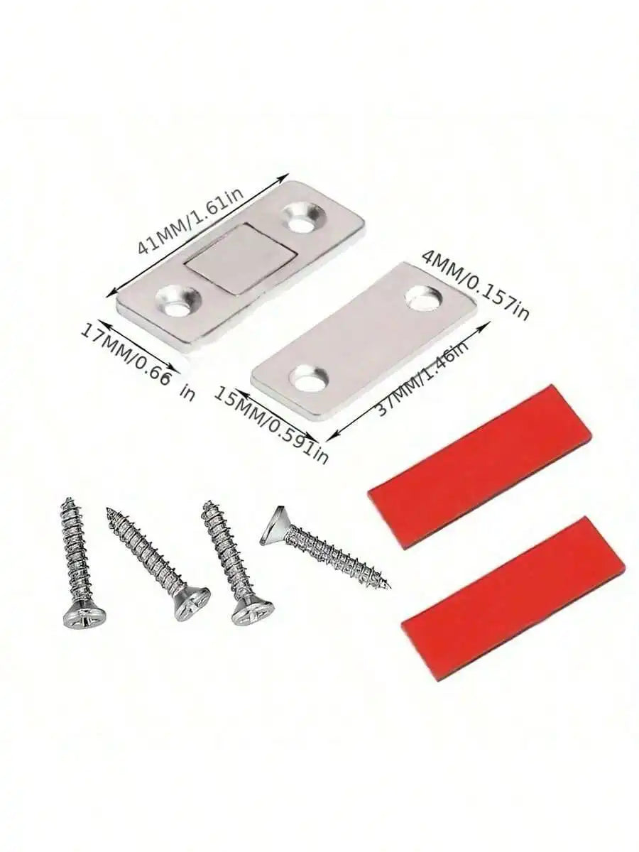 Magnetic Cabinet Catches Ultra Thin Door Strong Magnets Stopper Invisible Adhesive Drawer Magnet Lock for Kitchen Closet Closer