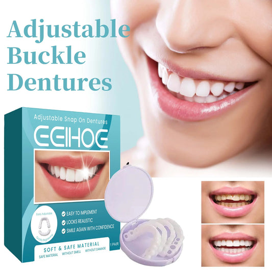 Adjustable Buckle Dentures Temporary Dental Prosthesis Fill In Gaps And Correct Teeth Easy To Use Suitable For Both Men & Women