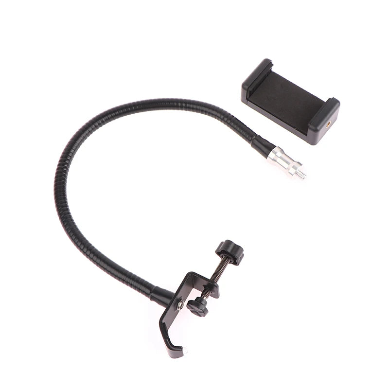Flexible Microphone Gooseneck phone Stand with Desk Clamp for Radio Studio Live Broadcast Equipment Stations Universal Holder