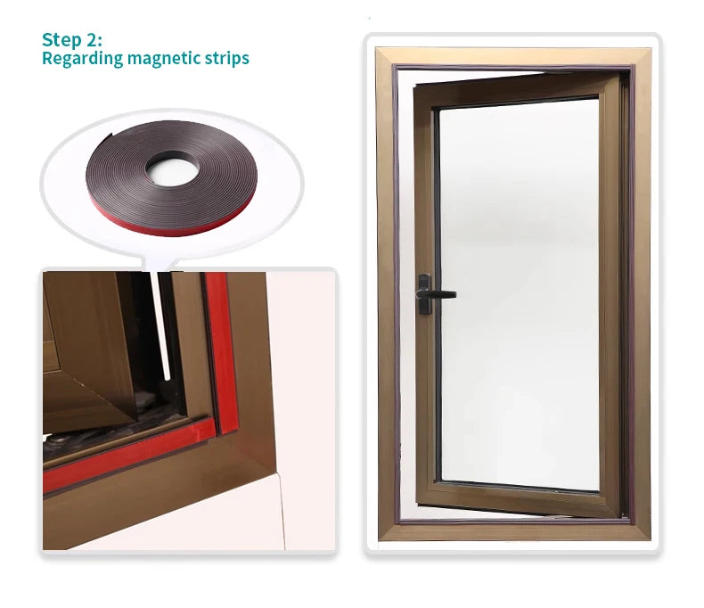 magnetic screen door mosquito net Magnetic Window Screen Tulle Mesh Stealth Customize DIY Mesh Curtain ,PVC accessory，magnetism