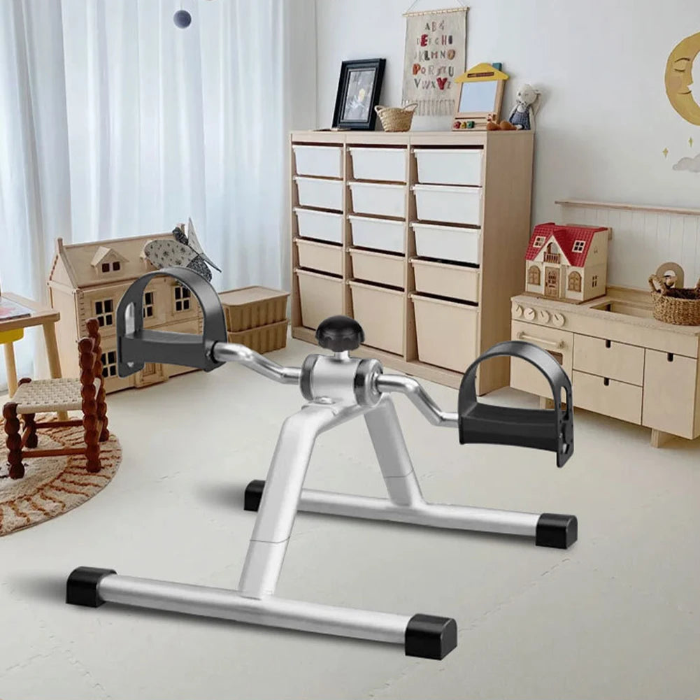Household Portable Pedal Exerciser Mini Exercise Bike Adjustable Resistance Bike Pedal Exerciser for Indoor Leg Rehabilitation