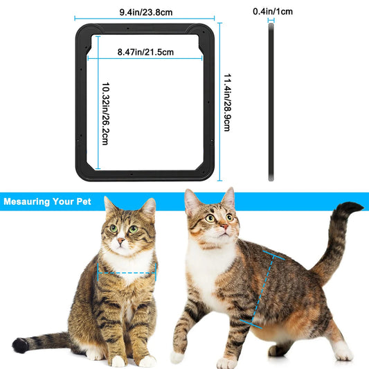Dog Door for Screen Door,  Cat Door for Window Screen,Flap Opening 8 x 10 inches, ,Lockable Magnetic Flap Screen