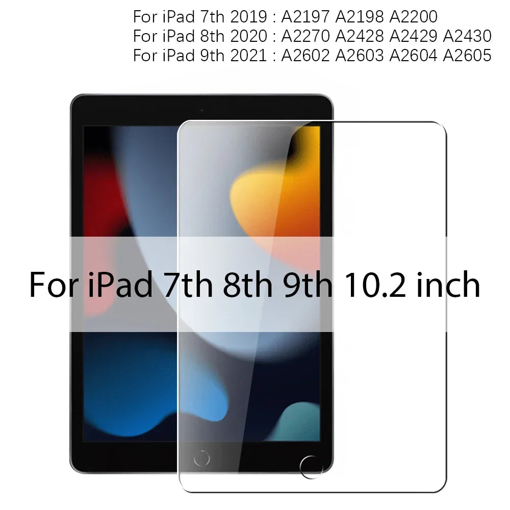 Tempered Glass Screen Protector For iPad Air 5 4 Pro 13 11 12.9 Ipad 9th Gen 10th 8th 7th 6th 5 Mini 6 10.5 9.7 M4 M2 Film
