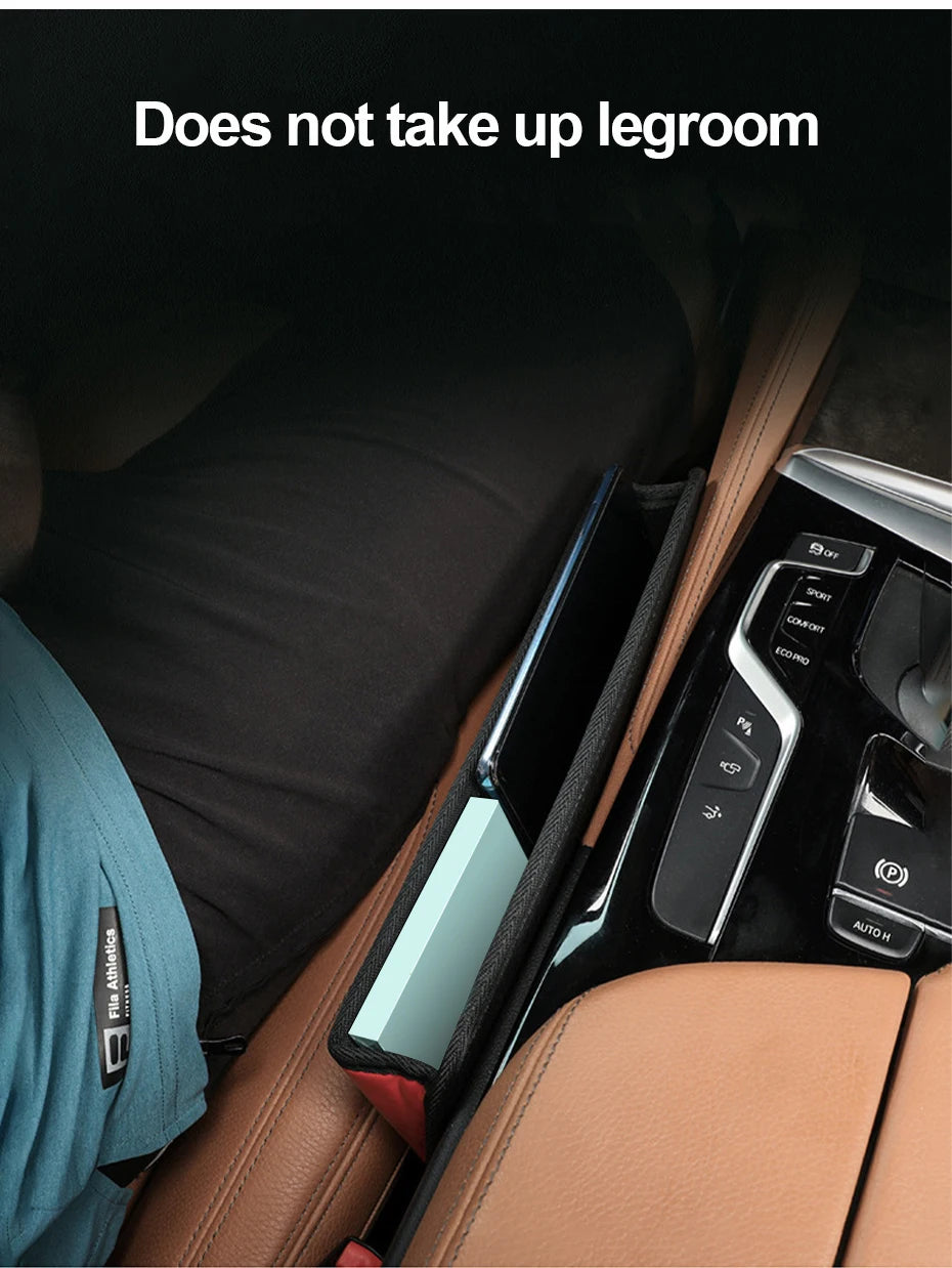 SEAMETAL Car Seats Gap Storage Bag PU Leather Auto Console Side Pocket Universal Car Seat Crevice Storage Box Slit Gap Filler