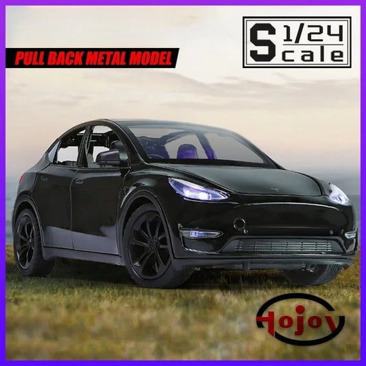 Metal Cars Toys Scale 1/24 Y Diecast Alloy Car For Boys Children Kids Toy Vehicles Sound And Light Pull Back