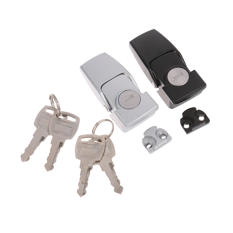 Cabinet Black Coated Metal Hasp Latch DK604 Security Toggle Lock With Two Keys