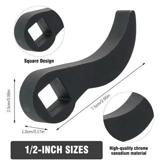 Bull horn pry bar adapter head tool adjustable angle bar for 1/2 ratchet open-end wrench half shaft drive shaft disassembly tool