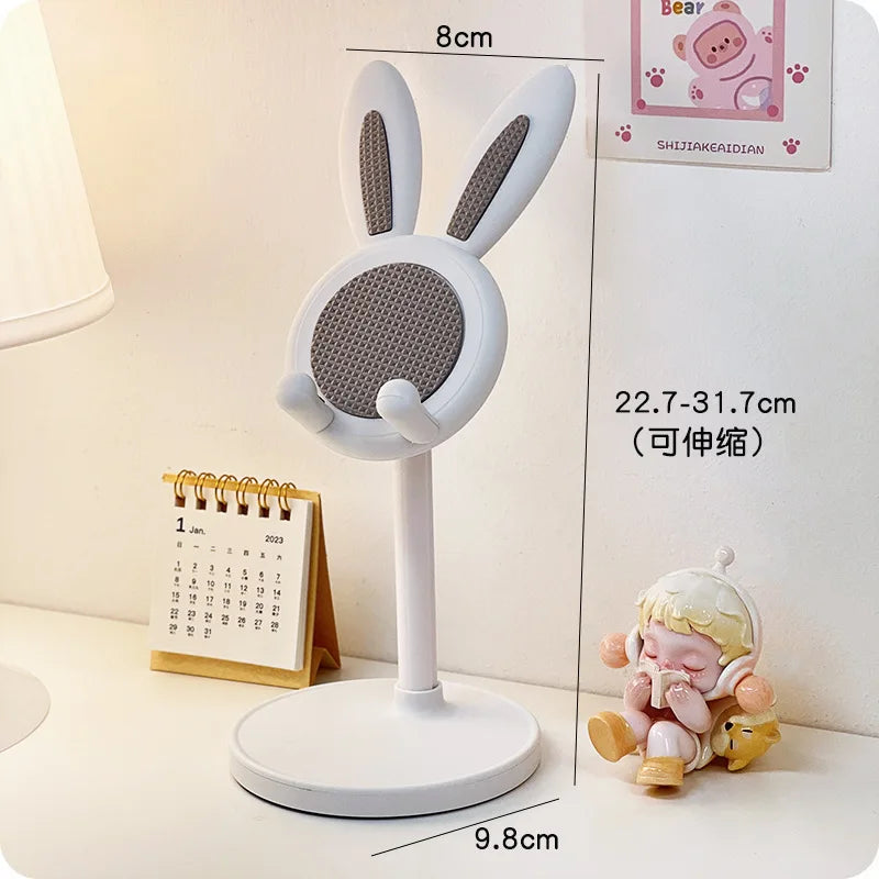 The Cute Rabbit Mobile Phone Stand Desktop Can Lift and Adjust the Desktop Phone Accessories Phone Stand Phone Grip