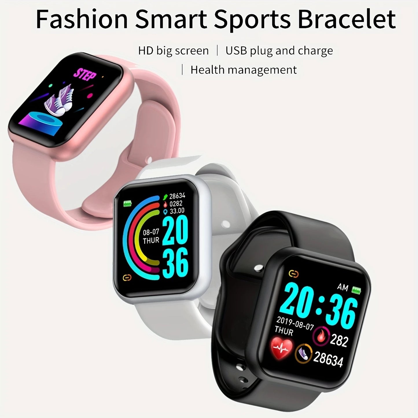 Multi-color Smart Watch For Children Boy Girl Fashion LED Digital Wrist Watches Silicone Strap Sport Watch Men Women Bracelet