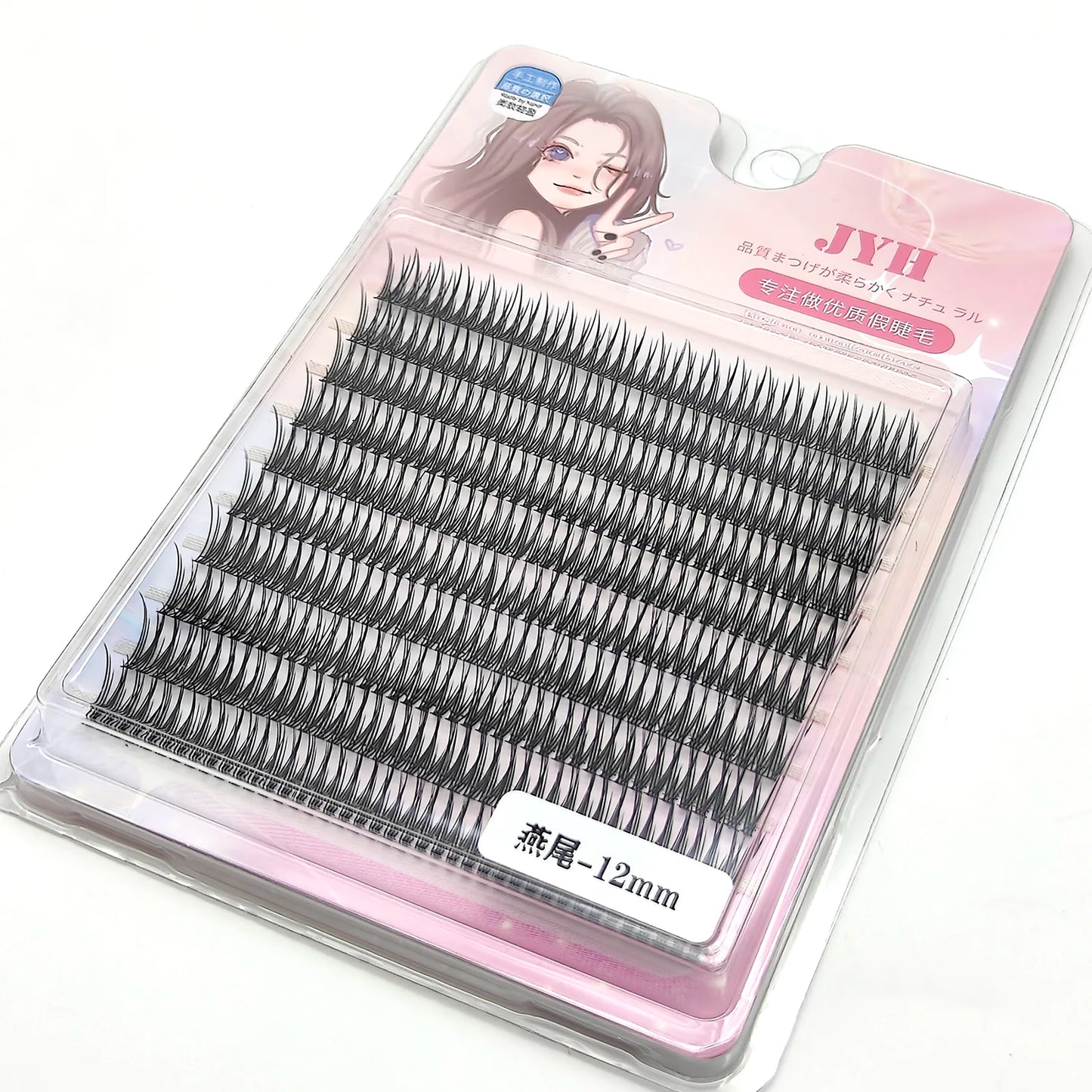 Dovetail Fake Eyelashes Extensions Kit 400PCS Natural Bundles Swallow False Lash Clusters Bunches Korean Women's Makeup