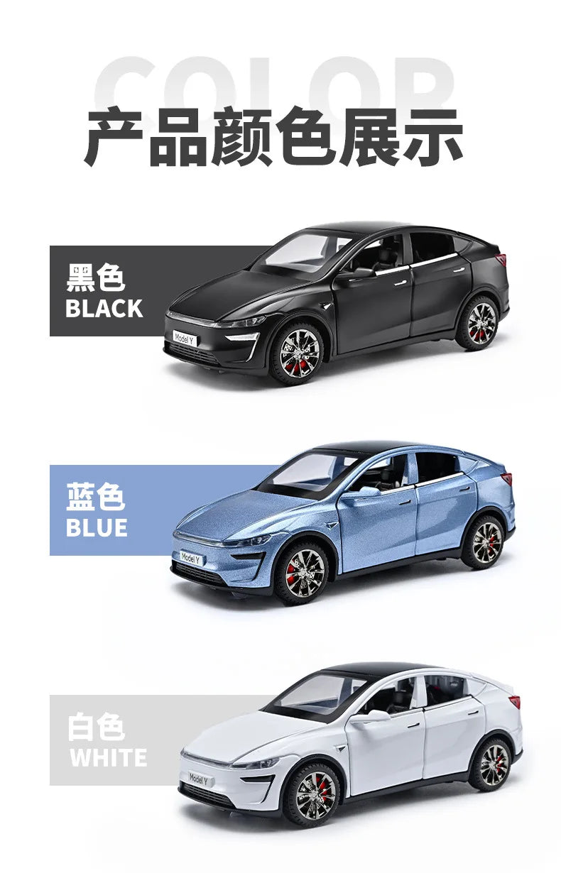 New 1:32 Model Y Electric SUV Metal Alloy Diecast Toy Car Model Sound And Light Children's Toy Collectibles Birthday Gift Friend