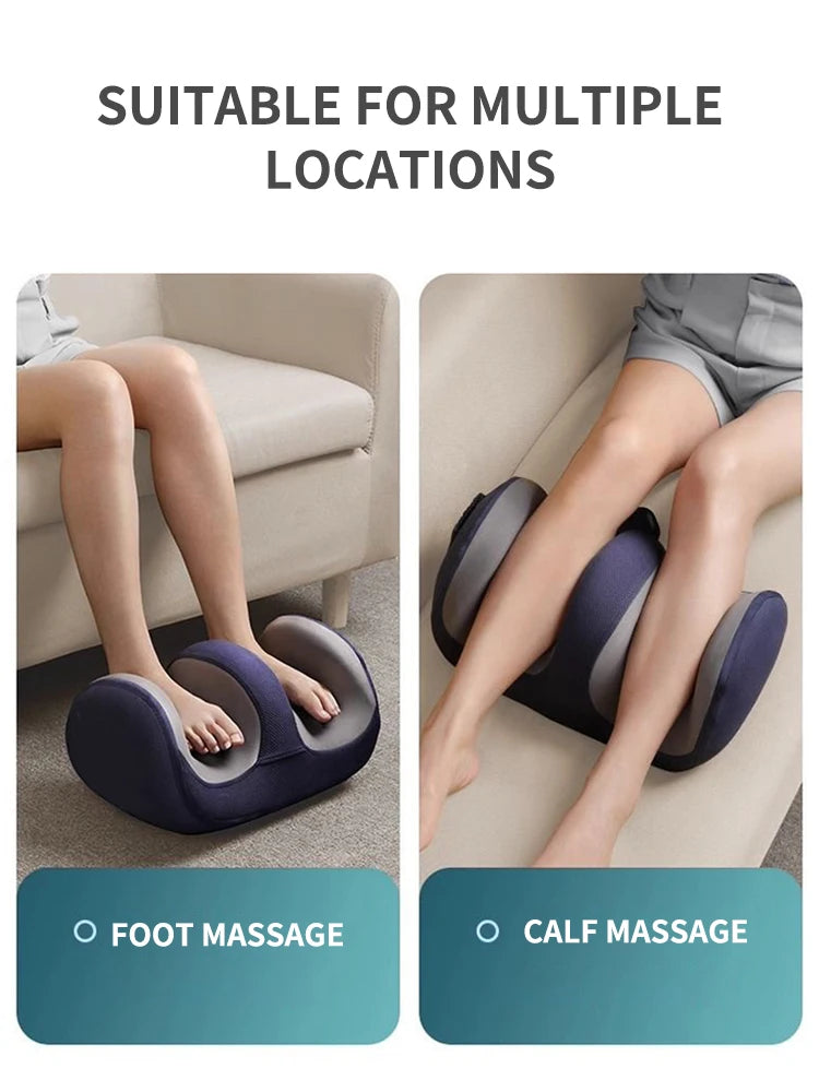 Super Big Electric Foot Leg Massager Deep Tissue Shiatsu Kneading Relax Heated Roller Calf Relieve Stress Care Foot Machine Tool