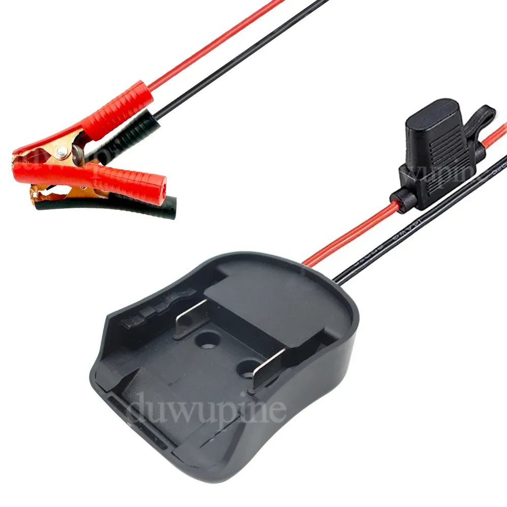 Igniter Jump Starter for Makita DeWalt Milwaukee 18V Battery Car Booster Cable with Fuse Automotive Emergency Power DIY Adapter