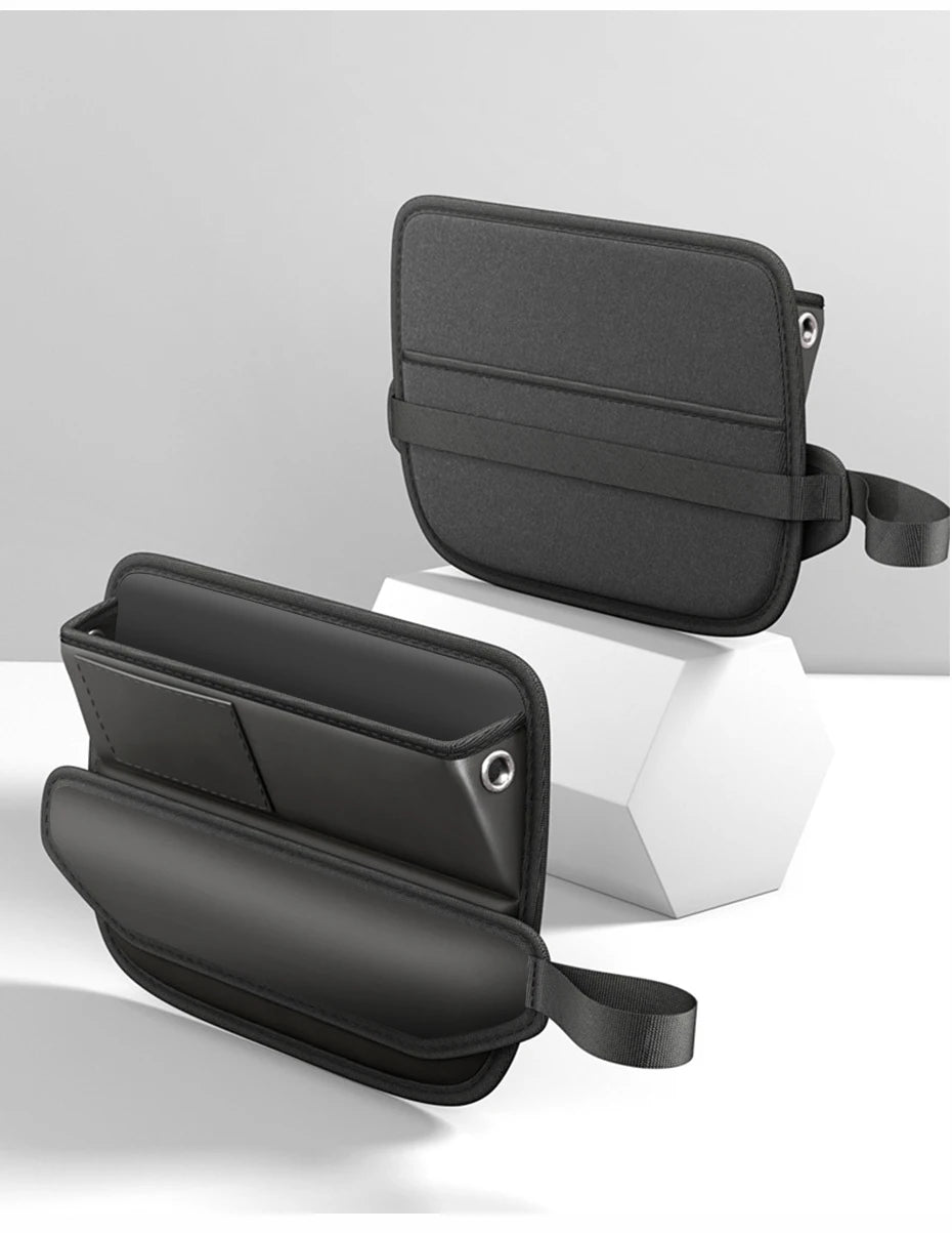 SEAMETAL Car Seats Gap Storage Bag PU Leather Auto Console Side Pocket Universal Car Seat Crevice Storage Box Slit Gap Filler