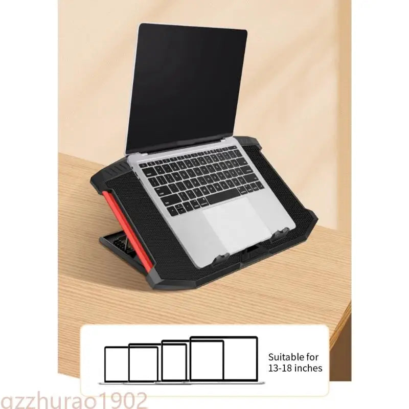 97QB X100 Laptop Cooler Stand with Cooling Fans 2 USB and Multiple Angles Heights Notebook Holder for Office, Library or Cafe