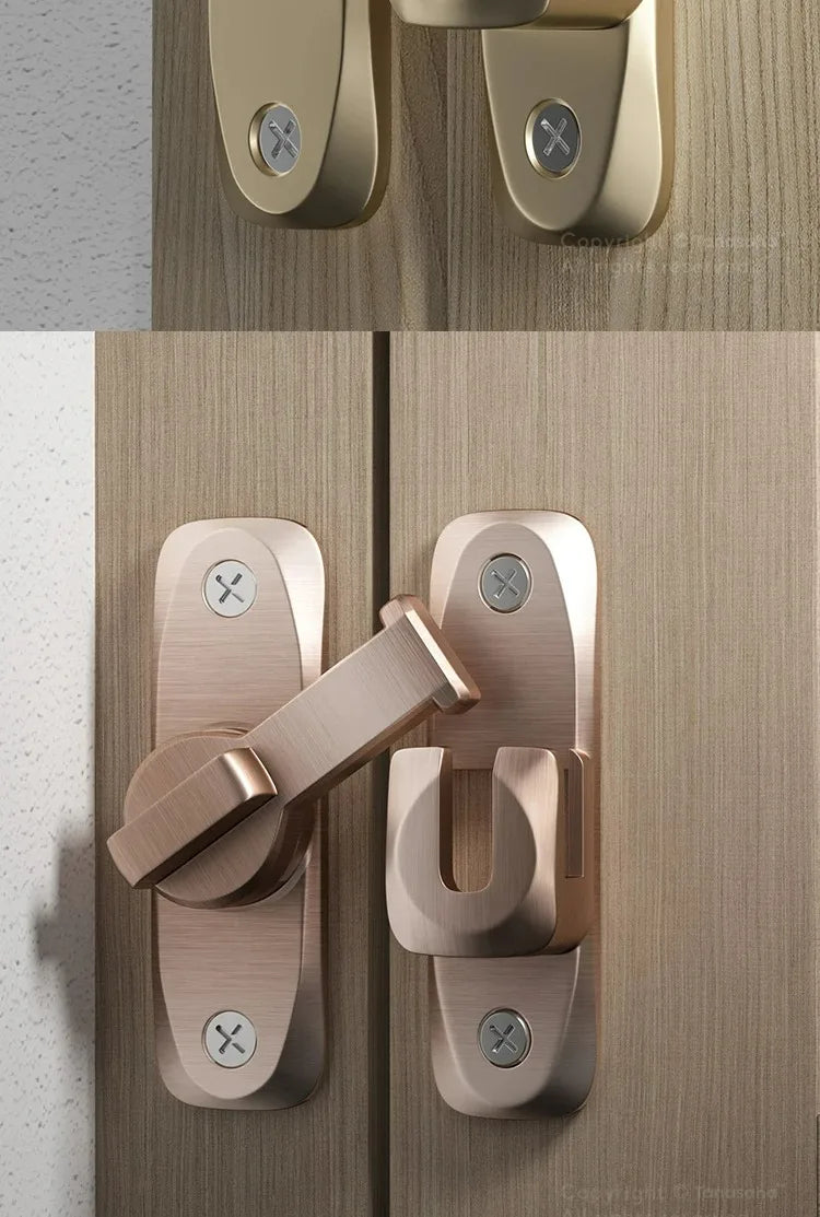 Hasp Latch Door Lock Anti-theft Buckle Latch Zinc Alloy Black Cabinet Locks Safety Lock Sliding Door Lock Door Bolts Hardware