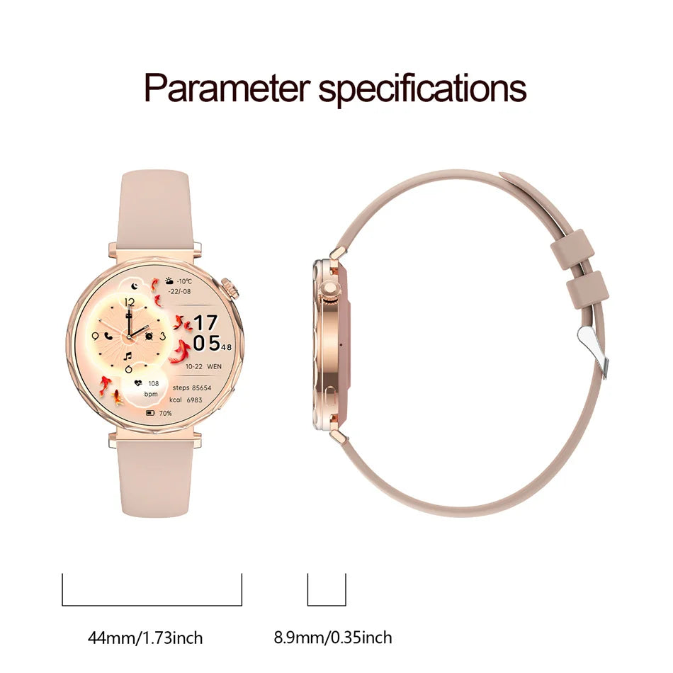 2025 New GPS Tracking Smartwatch Women AMOLED HD Screen Heart Rate Bluetooth Call IP68 Waterproof Smart Watch Android IOS