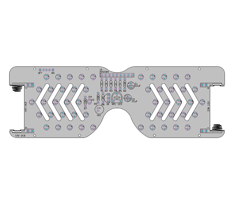 Voice Activated LED Light Emitting Glasses Making Kit Light-emitting Diode Flashing Light DIY Electronic Kit Soldering Assembly