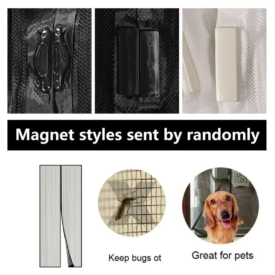 Anti Mosquito Magnetic Door Screen Invisible Mesh Curtain No Punching Auto Closing Insect Fly Bug Protector for Bedroom Entry