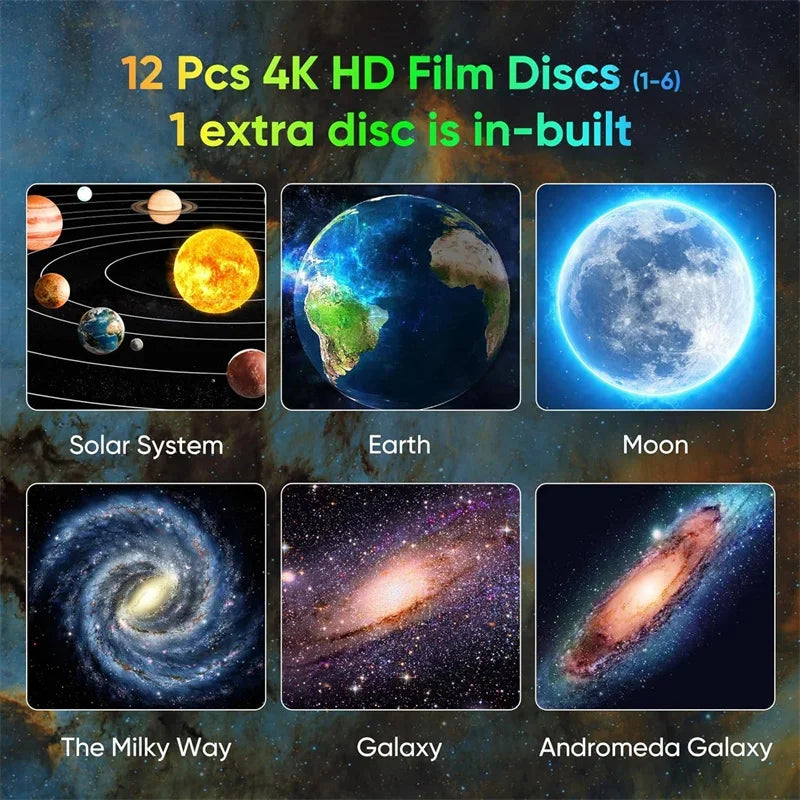 LED Space Galaxy Galaxy Projector, 13 in 1 Star Projector Galaxy Light, Ceiling Night Light Milky Way Mood Lighting with Timer