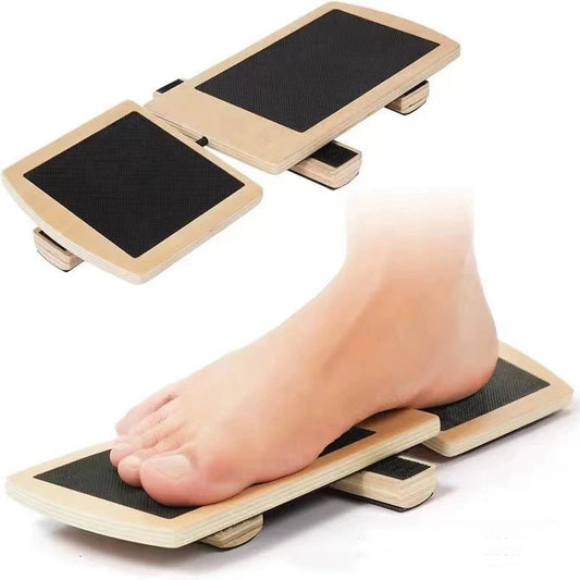 Wooden Balance Board Incline Ankle Stretcher For Ballet Single Leg Proprioception Training Anti-Slip Home Gym