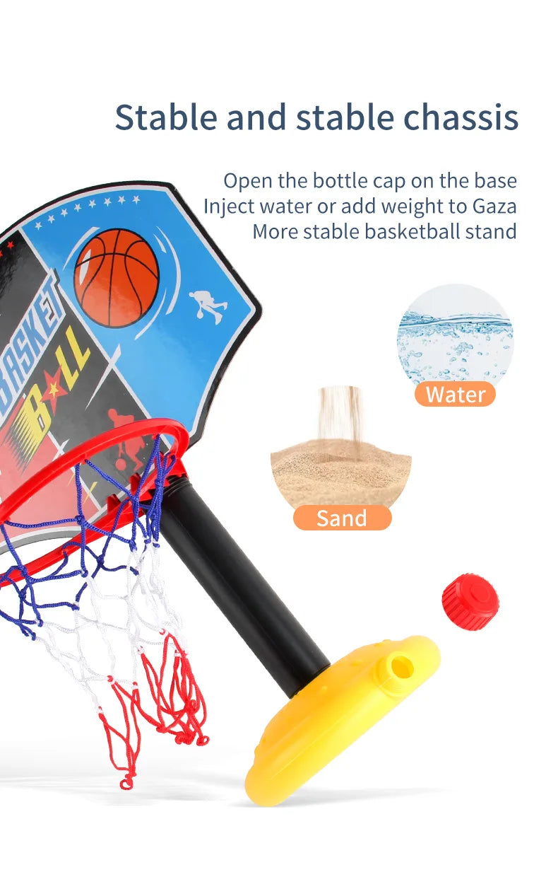 Toddler Adjustable Basketball Hoop 52-115CM Stand Rack for Kids Baby Outdoor Indoor Ball Sport Backboard Rim Shoot Children Toy