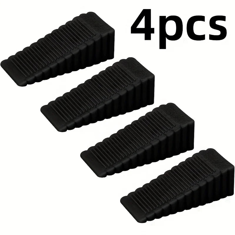2/4 Pack Anti Slip Heavy Duty Rubber Door Stopper - Multifunctional Home/Office Door Stopper for Wooden Floor, Smooth Tiles