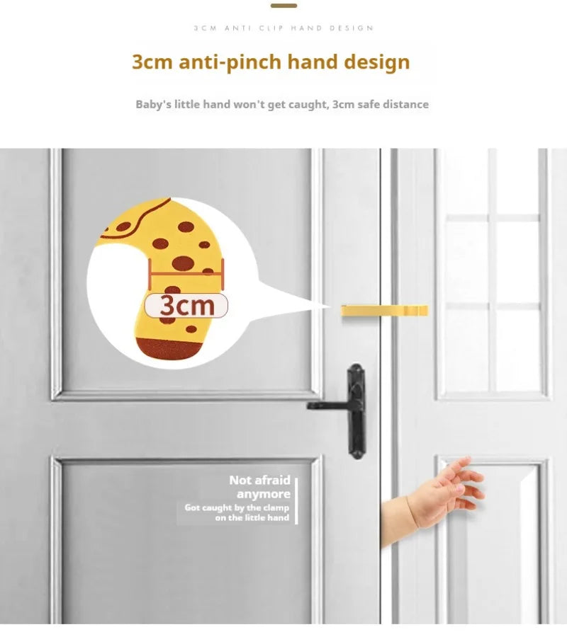 2/5pcs Baby Safety Door Stopper for Newborn Furniture Protection Anti-pinch Hand Cute Animal Care Child Lock Finger Protector