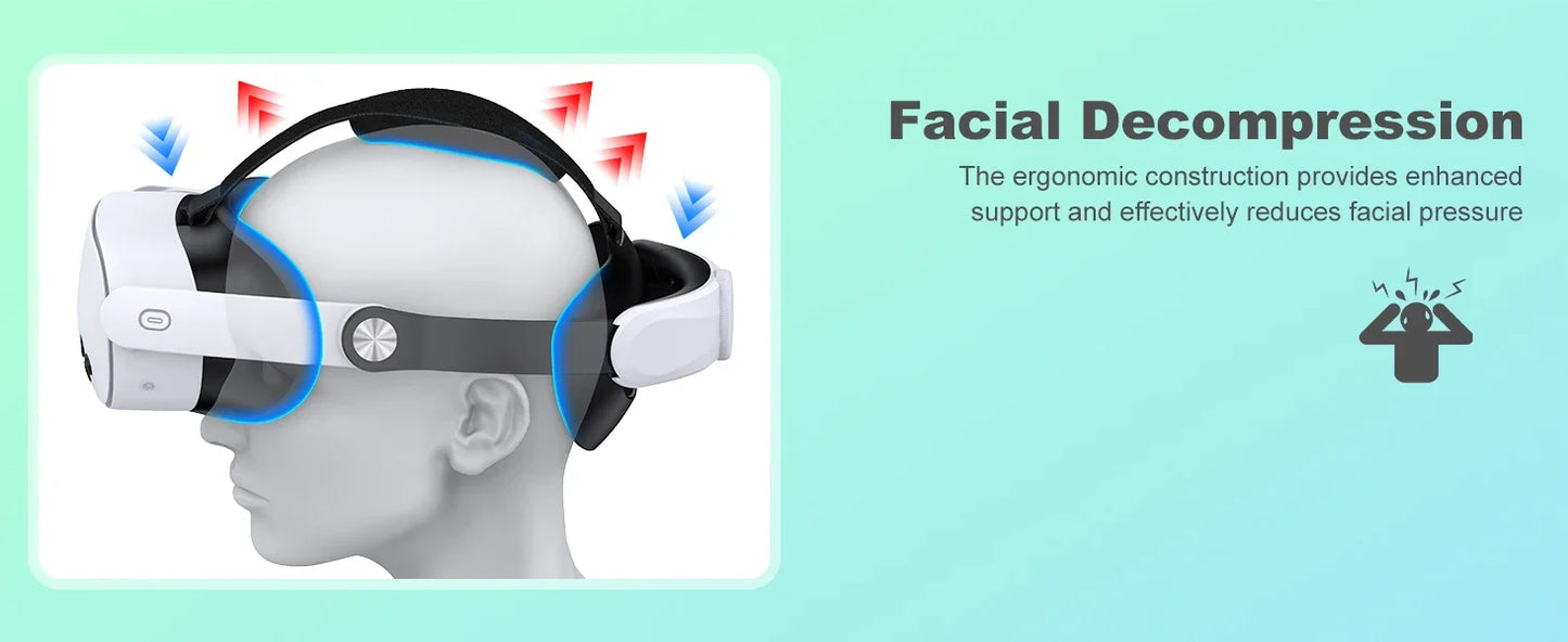 BEBONCOOL Adjustable Head Strap for Meta Quest 3S/Quest 3/Quest 2 Headstrap for VR Headset Accessories Enhanced Support