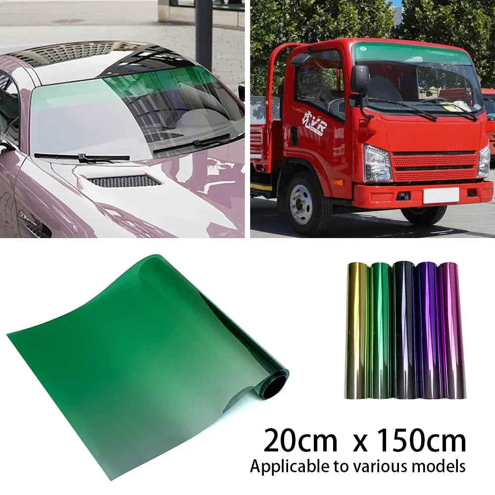 Car Windshield Solar Film 20X150cm Window Tint Vinyl Wrap Sunshade Protector Dyeing Film for Car Heat Insulation Sun Protection