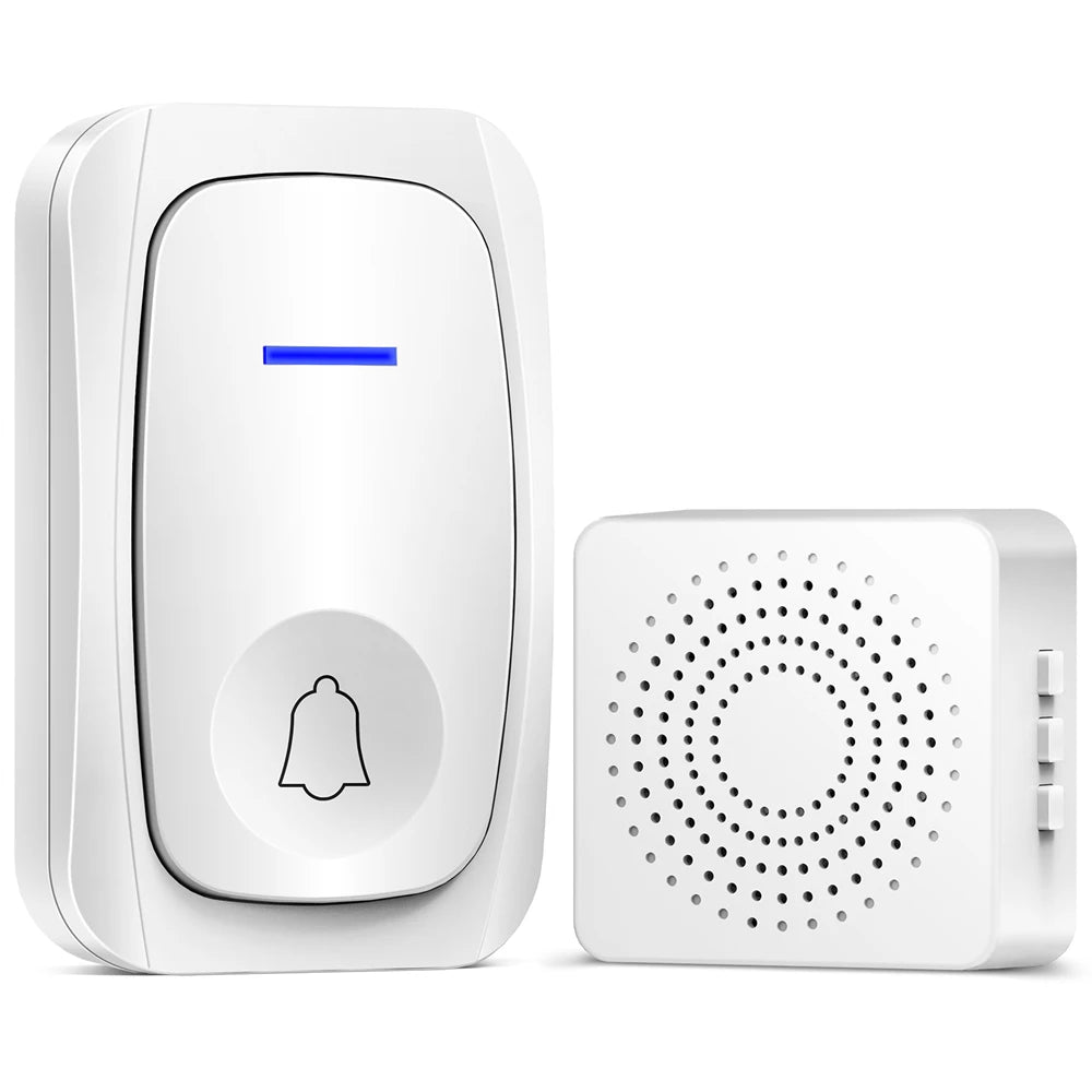 USB Wireless Doorbell Waterproof Welcome Chime Home Door Bell Intelligent Three-speed volume 38 Songs Smart Melodies Alarm