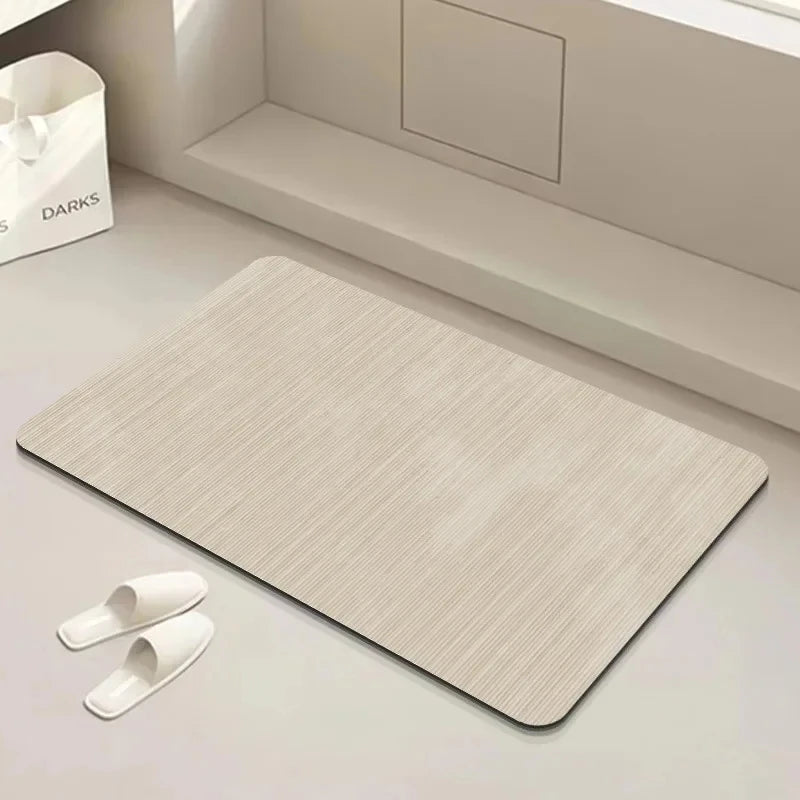 Non-Slip Bath Mat Diatomite Mat with Rubber Padding Soft Super Absorbent Bathroom Rug Foot Mat for Hallway Shower Toilet Mats