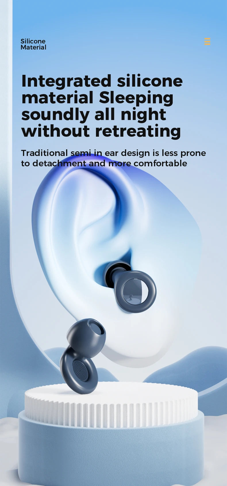 Quiet Ear Plugs for Sleeping Noise Reduction Super Soft Reusable Hearing Protection Anti noise earplugs for Concerts Travel Work