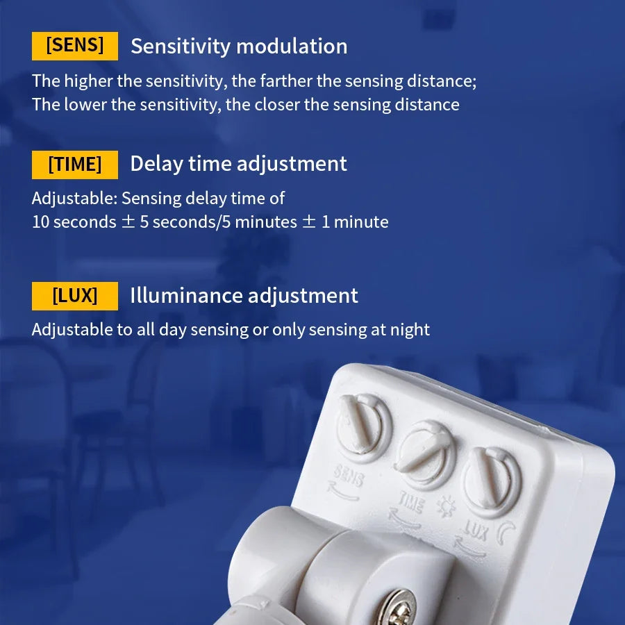 AC 220V 110V PIR Motion Sensor Adjustable Smart Light Switch Human Body Detection Human Presence Sensor Detector Light Sensor