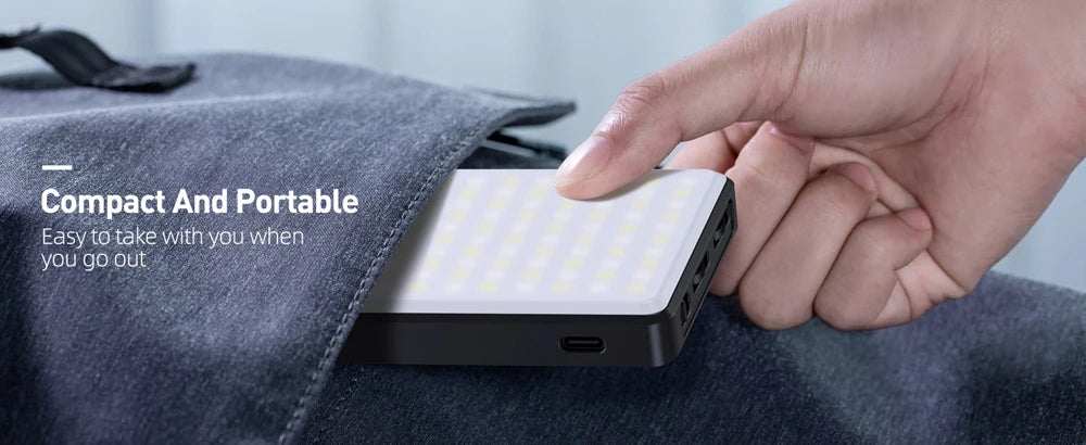 LED Selfie Light Phone Fill Light 120 LED 3000mAh Rechargeable Portable Video Light for Tiktok Vlog Video Conference Selfie