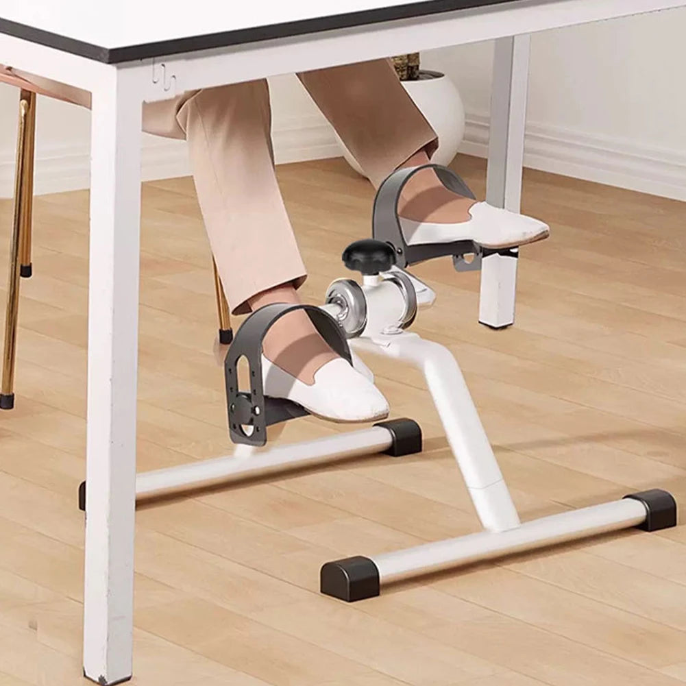 Household Portable Pedal Exerciser Mini Exercise Bike Adjustable Resistance Bike Pedal Exerciser for Indoor Leg Rehabilitation
