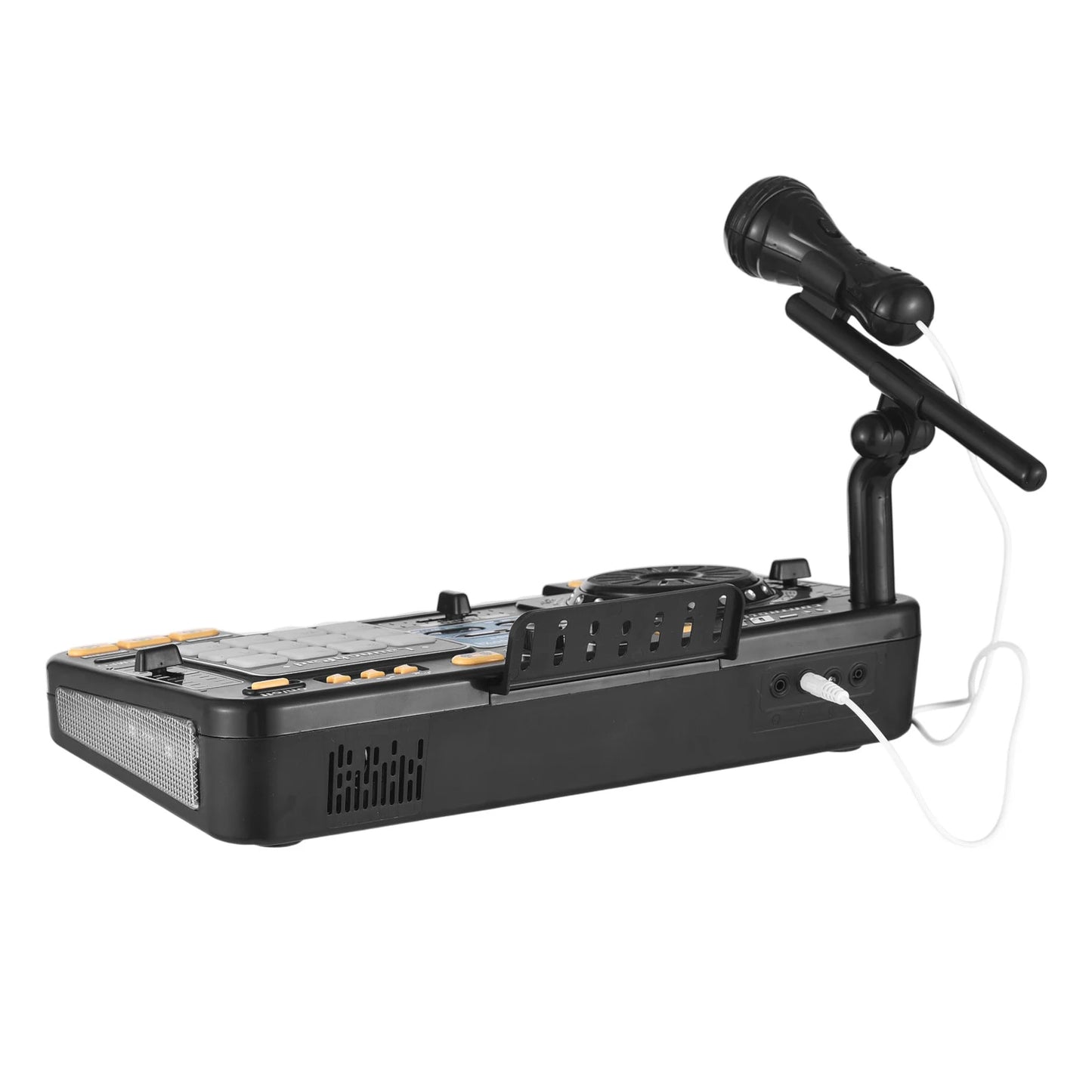 Kid Electricity DJ Mixer with Microphone Electronic Piano Keyboard DJ Turntable Controller Turntable Instrument Kid Birthday Gif