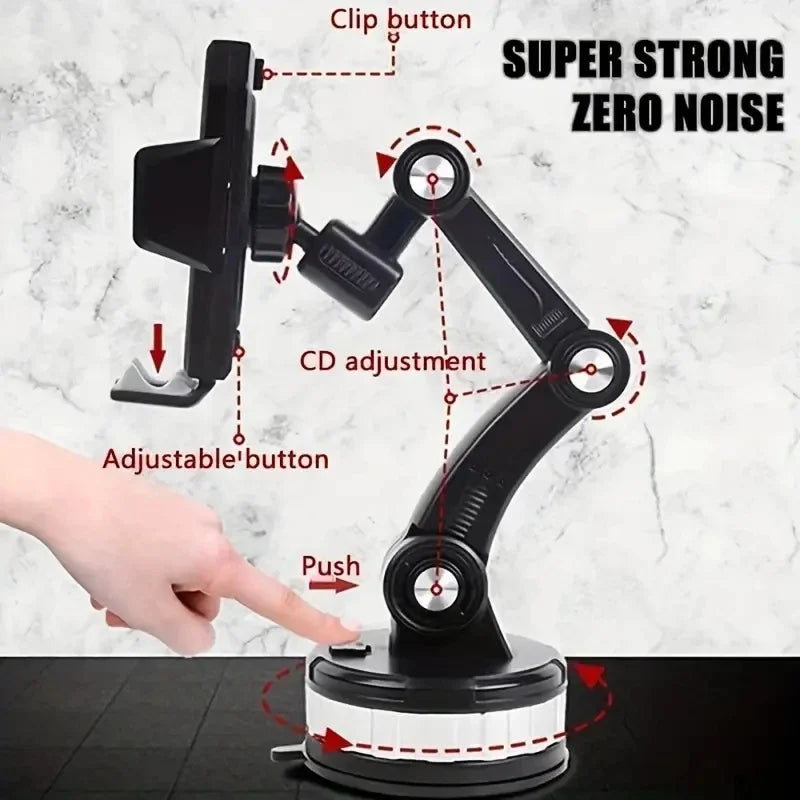 VIKEFON Car Phone Holder Stand Universal Dashboard Car Clip Mount GPS Bracket Sucker Mobile Phone Support in Car For All Phones